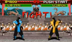 A screenshot of gameplay from Mortal Kombat on SNES.