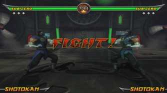 A screenshot of gameplay from Mortal Kombat: Armageddon