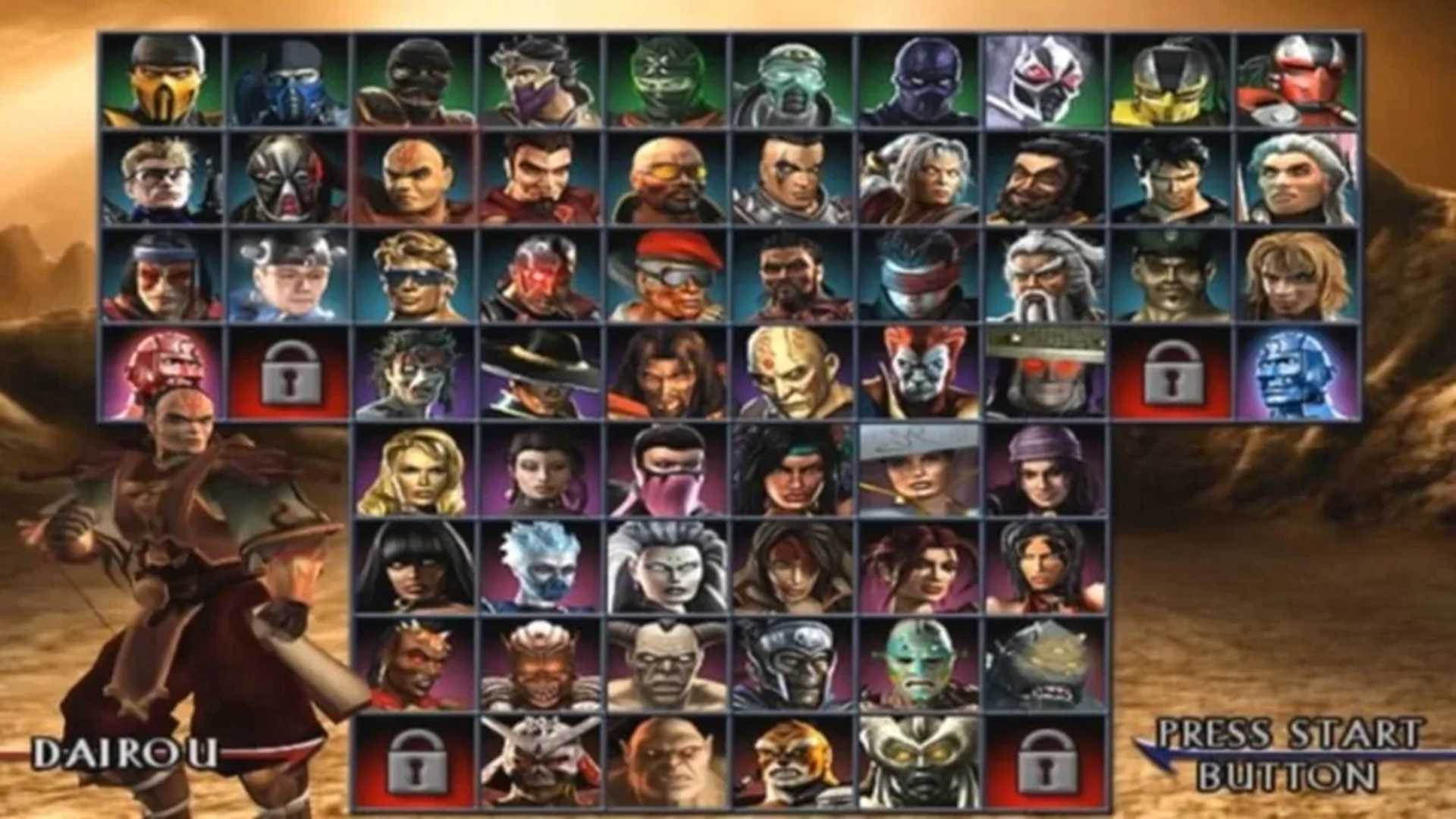 A screenshot of gameplay from Mortal Kombat: Armageddon