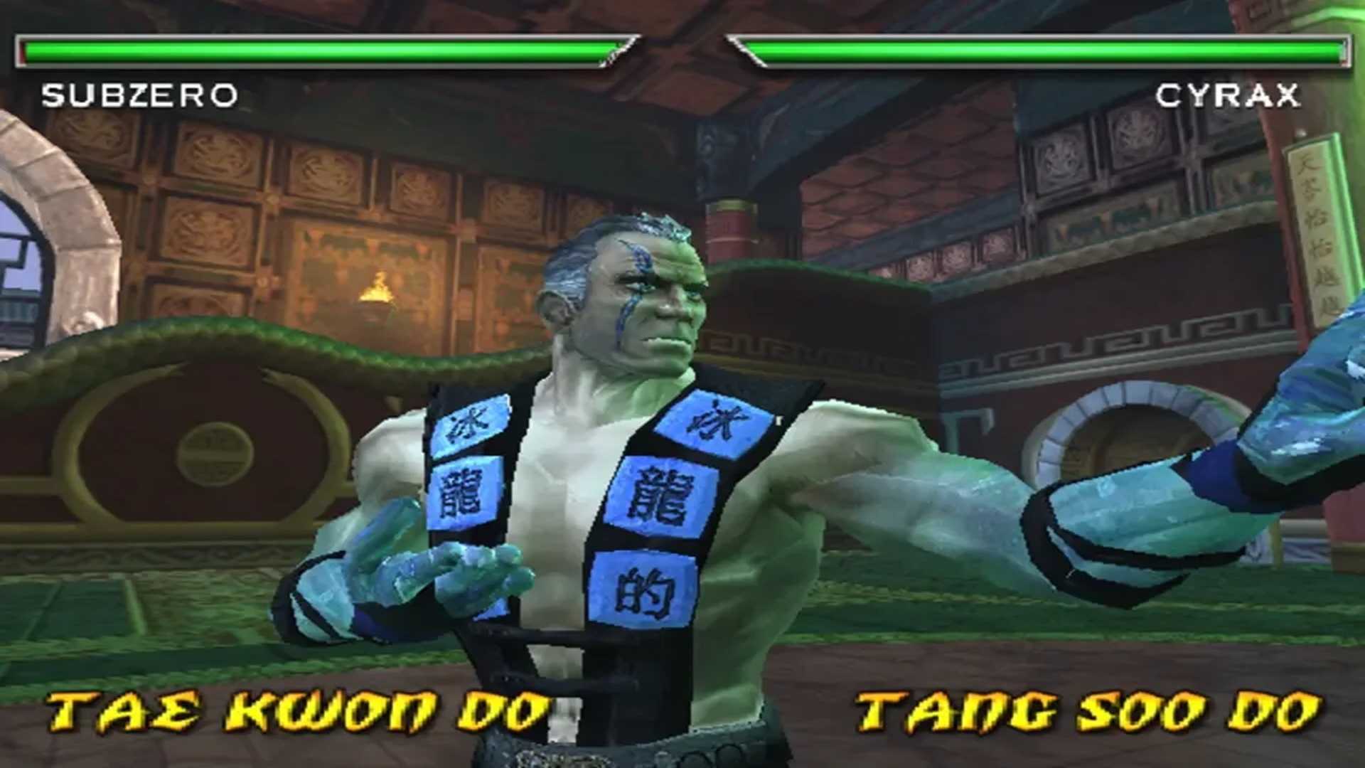 A screenshot of gameplay from Mortal Kombat: Deadly Alliance