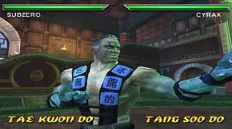 A screenshot of gameplay from Mortal Kombat: Deadly Alliance