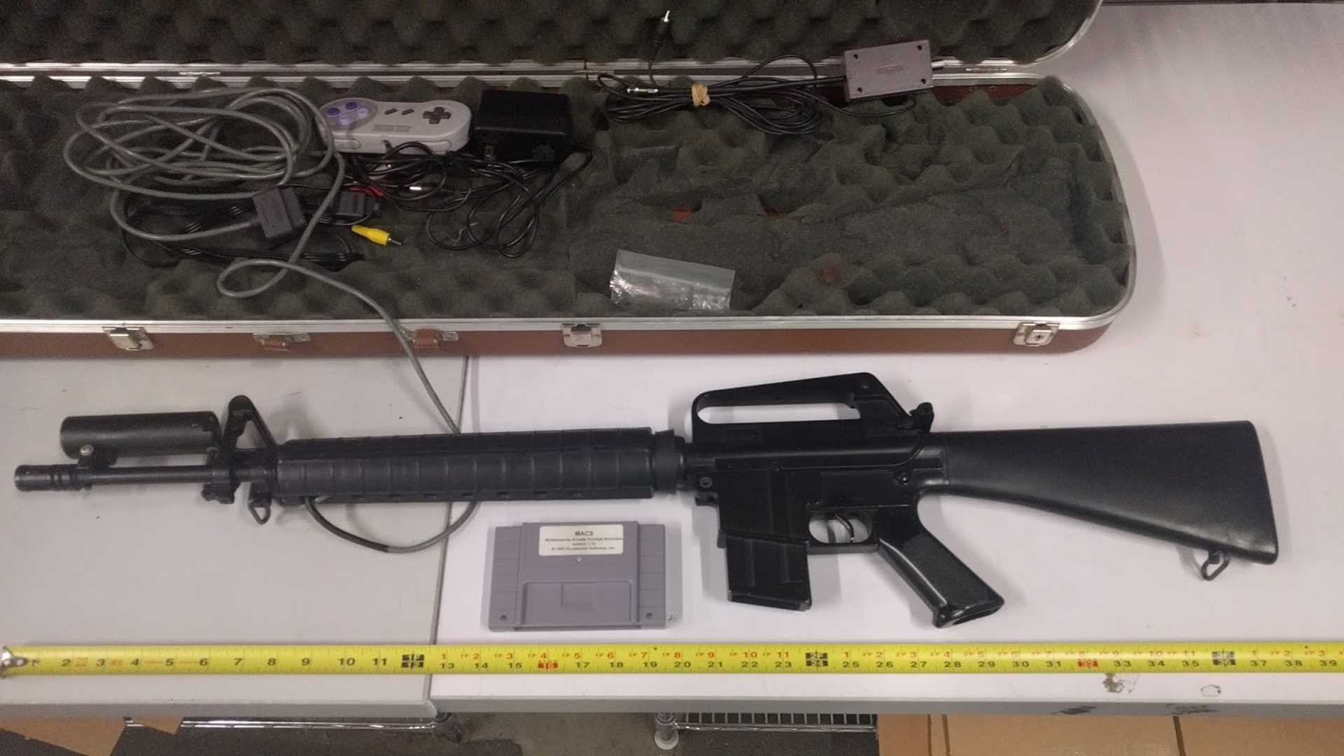 A shot of the light gun accessory to M.A.C.S. Moving Target Simulator