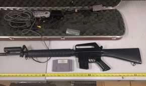 A shot of the light gun accessory to M.A.C.S. Moving Target Simulator