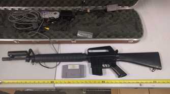 A shot of the light gun accessory to M.A.C.S. Moving Target Simulator