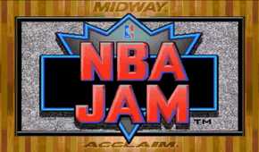 A screenshot of gameplay from NBA JAM