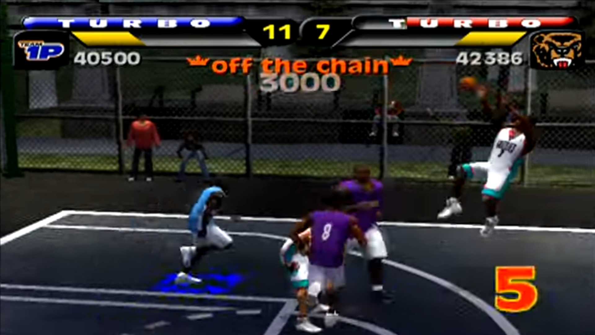A screenshot of gameplay from NBA Street