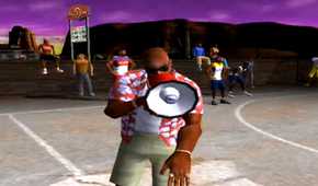 A screenshot of gameplay from NBA Street