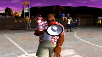 A screenshot of gameplay from NBA Street
