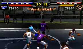 A screenshot of gameplay from NBA Street