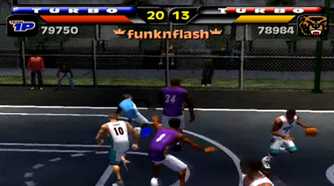 A screenshot of gameplay from NBA Street