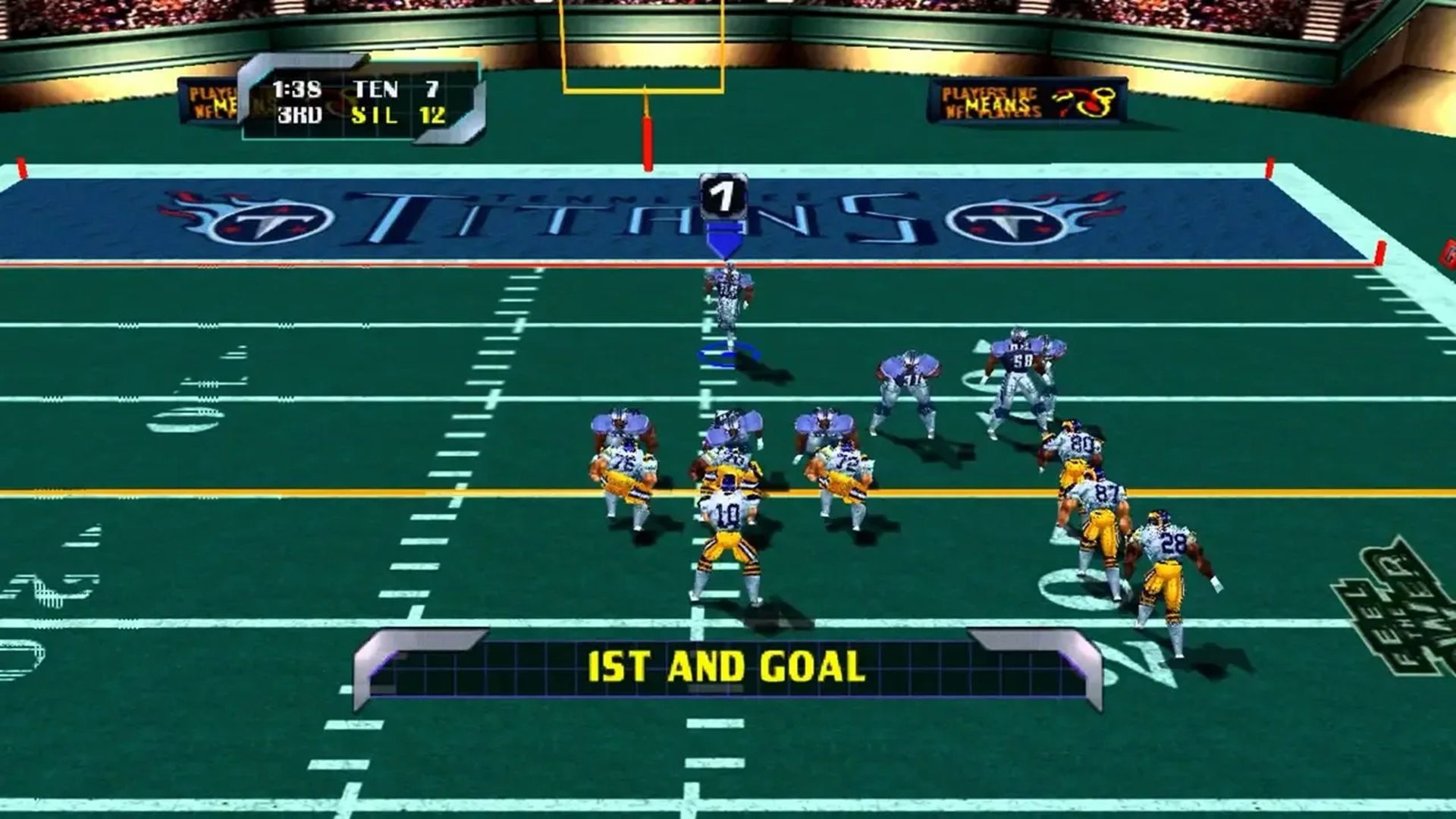 A screenshot of gameplay for NFL Blitz 2000