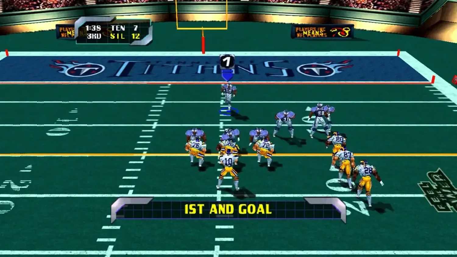 A screenshot of gameplay for NFL Blitz 2000