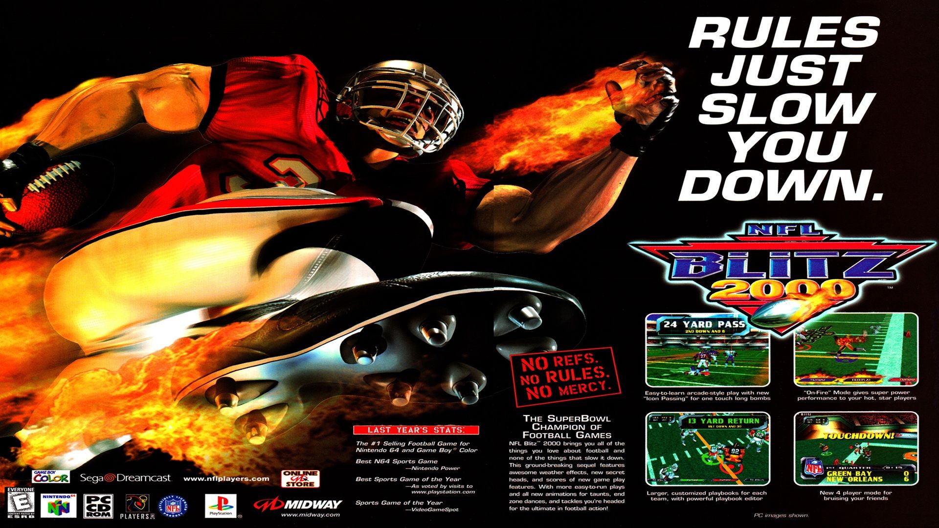 A promo for NFL Blitz 2000