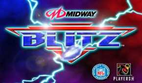 A screenshot of the title screen from NFL Blitz