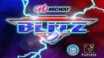 A screenshot of the title screen from NFL Blitz