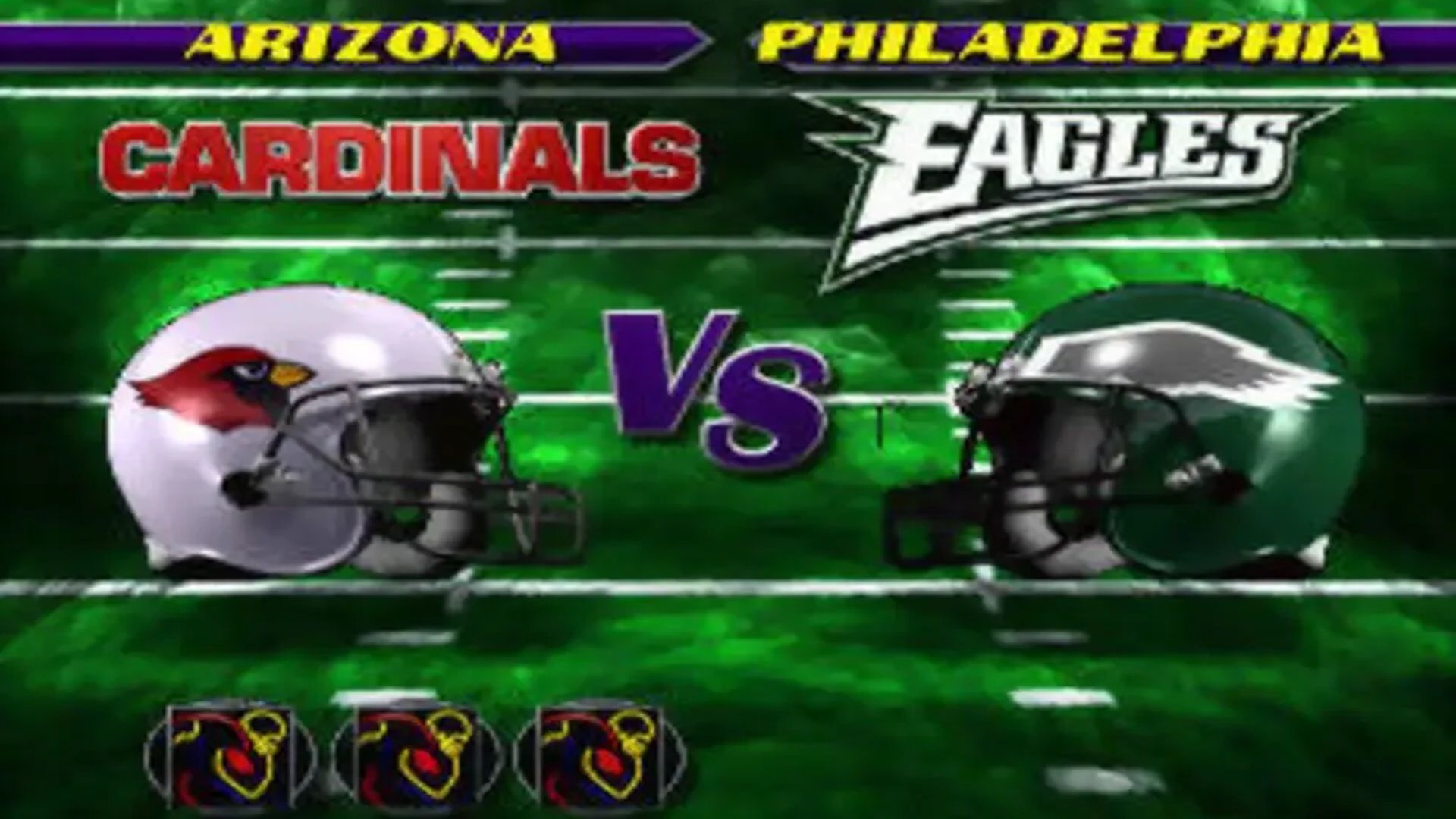 A screenshot of gameplay from NFL Blitz
