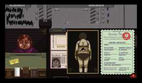 papers please woman with a gun taped to her