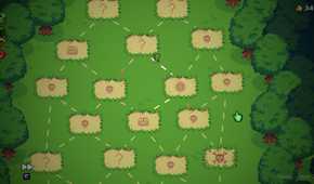 Peglin map screen showing the next areas
