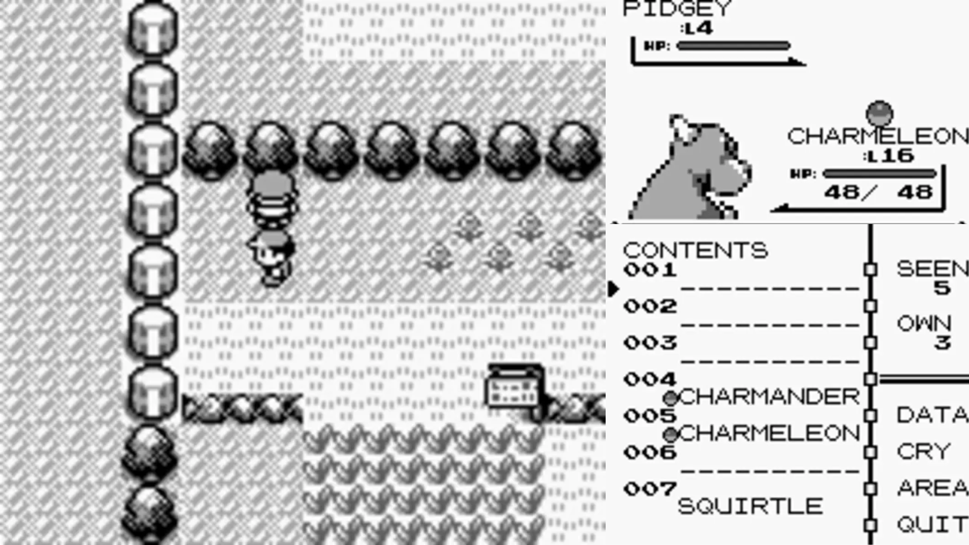 Pokémon Red gameplay as well as combat