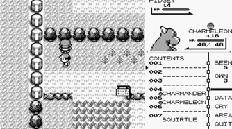 Pokémon Red gameplay as well as combat