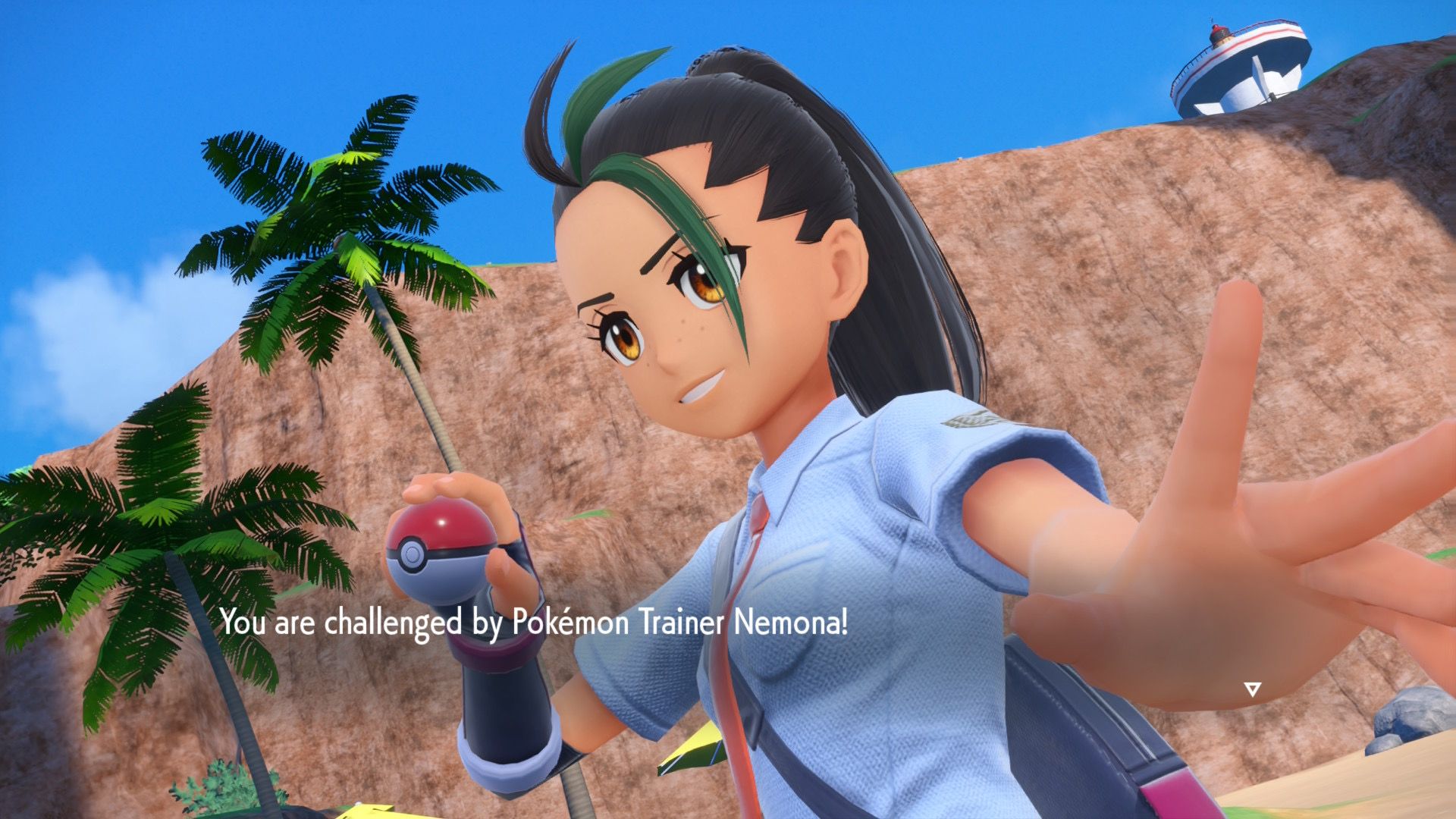 Pokémon Scarlet Nemona battle