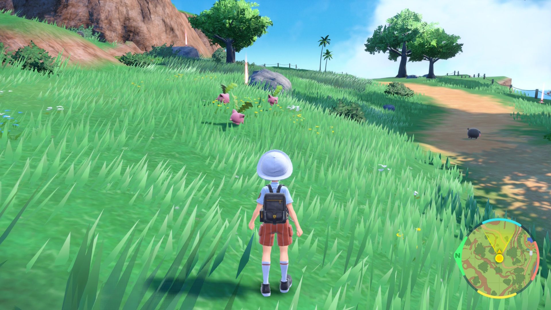 Pokémon Scarlet area with wild Pokémon 