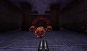 A screenshot from the remastered version of Quake.