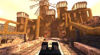 A screenshot from the remastered version of Quake.