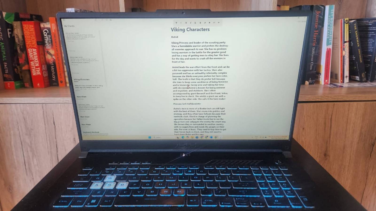 Quillspace on a laptop 