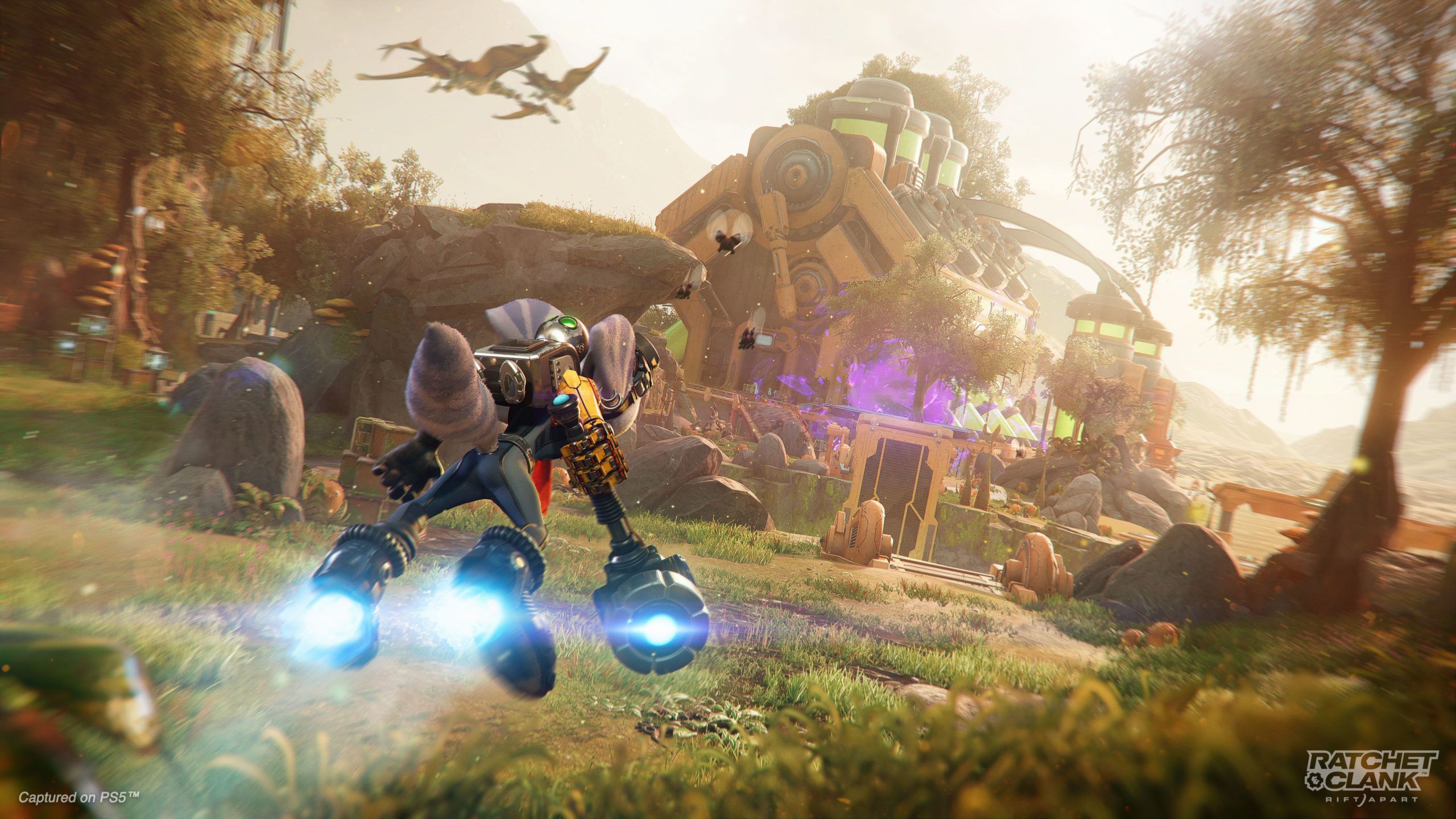 Hoverboots in Ratchet & Clank: Rift Apart.