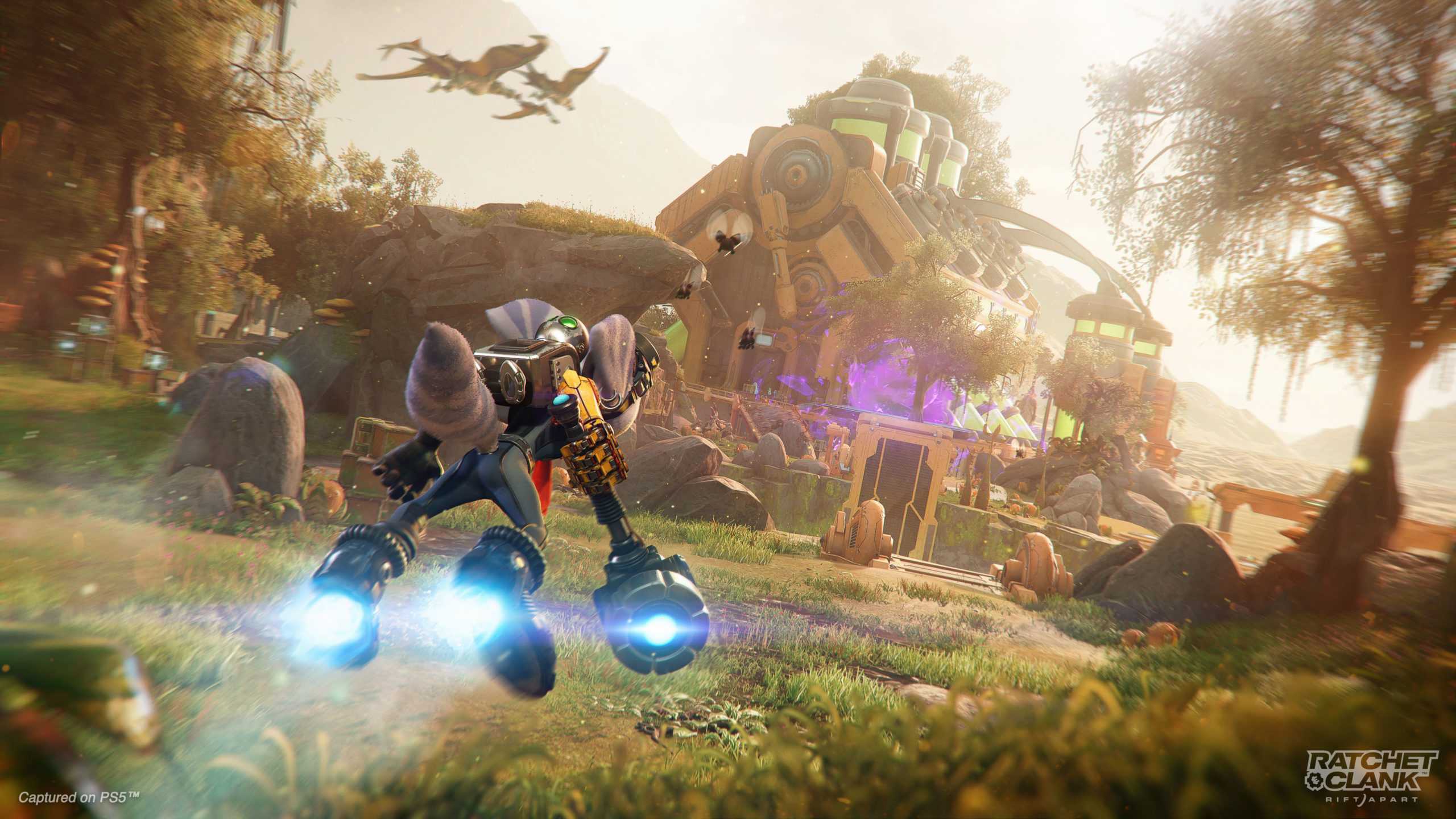 Hoverboots in Ratchet & Clank: Rift Apart.