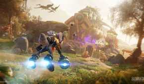 Hoverboots in Ratchet & Clank: Rift Apart.