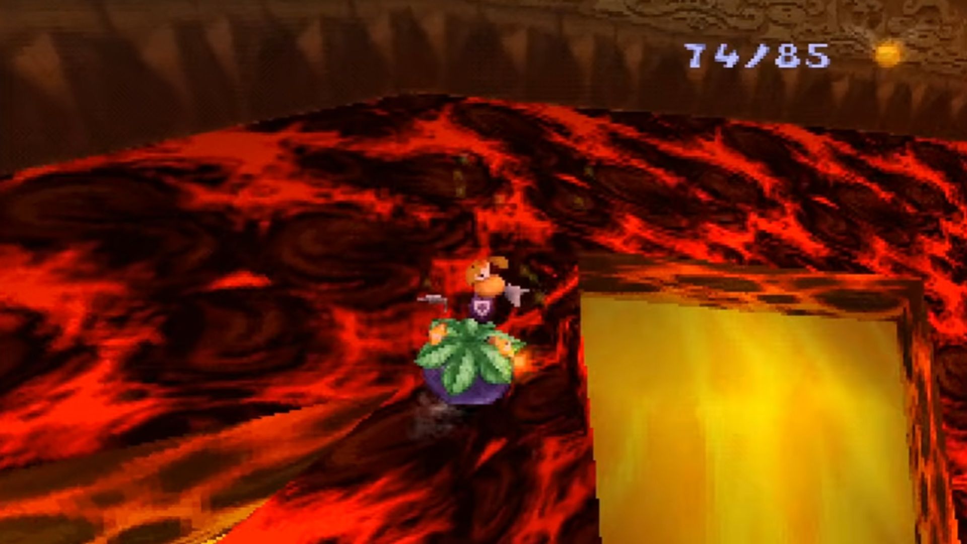 A screenshot of gameplay from Rayman 2: The Great Escape