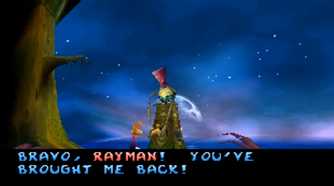 A screenshot of gameplay from Rayman 2: The Great Escape