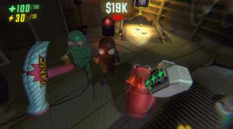 REPO showing players holding an inflatable hammer