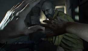Jack Baker attacking Ethan in Resident Evil 7 (2017).