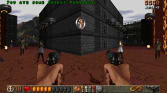 A screenshot from Rise of the Triad: Ludicrous Edition.