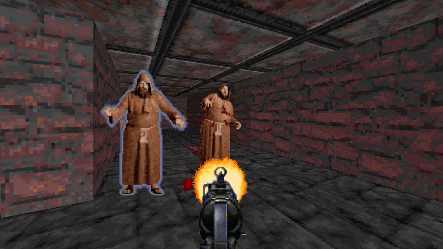 A screenshot from Rise of the Triad: Ludicrous Edition.
