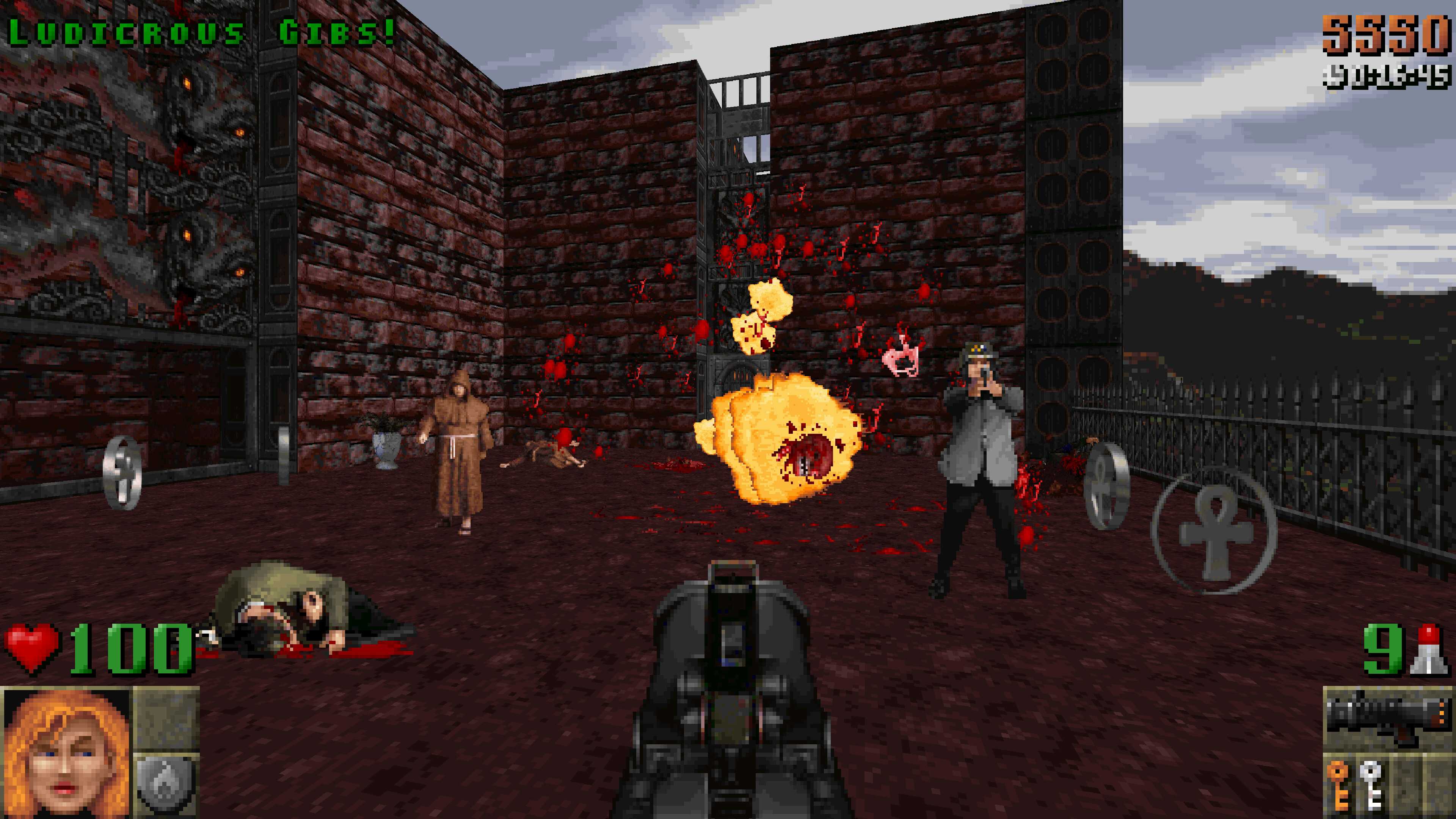 A screenshot from Rise of the Triad: Ludicrous Edition.