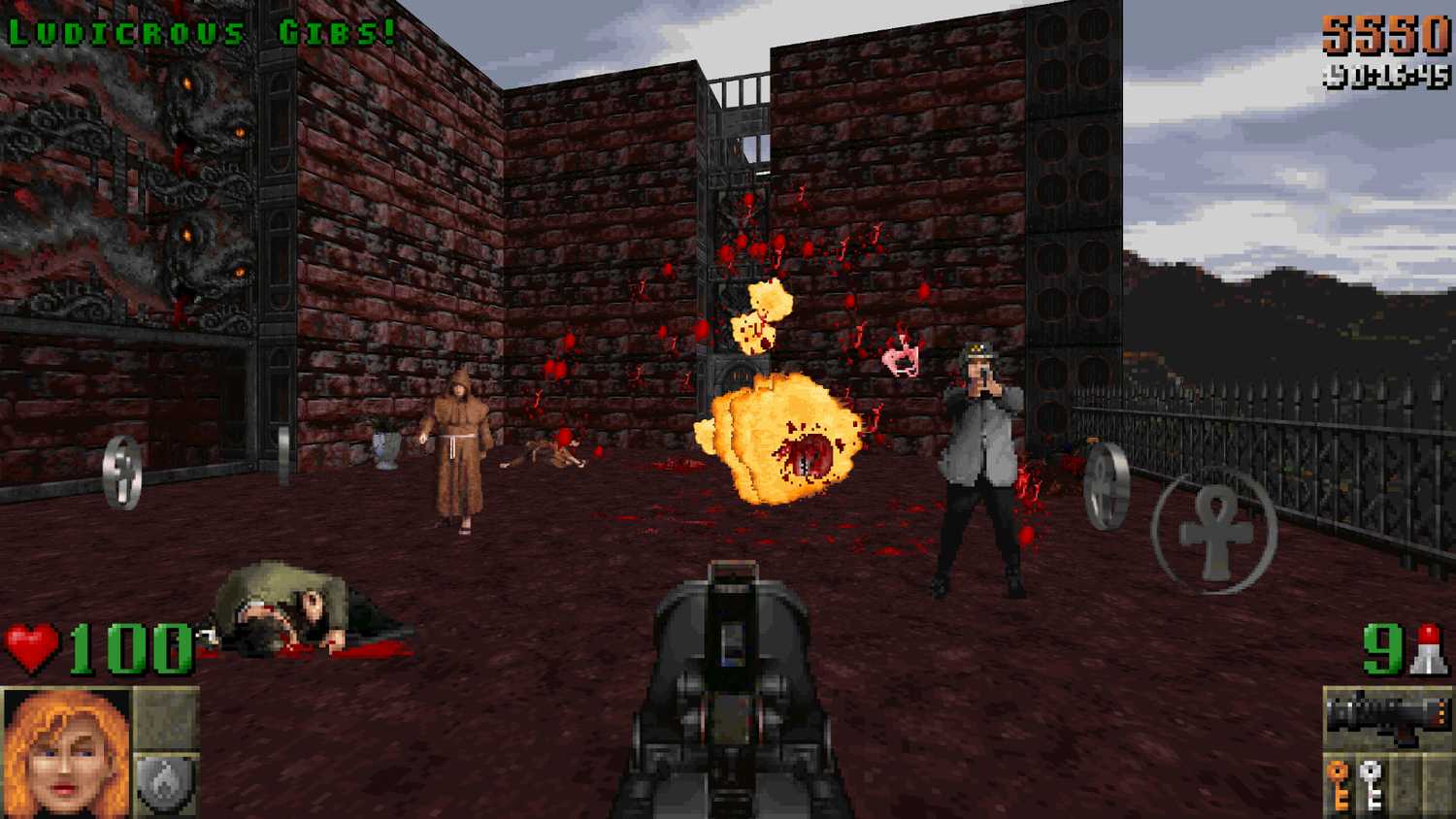 A screenshot from Rise of the Triad: Ludicrous Edition.
