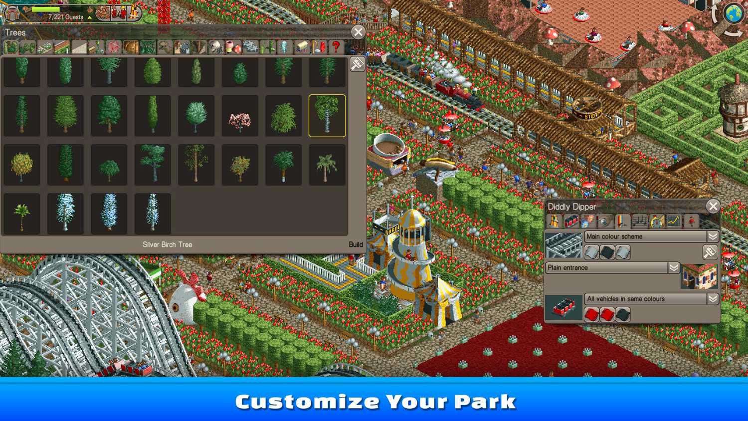 rollercoaster tycoon fields of flowers