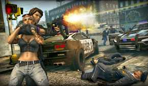 Taking a hostage in a gun fight