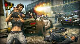 Taking a hostage in a gun fight