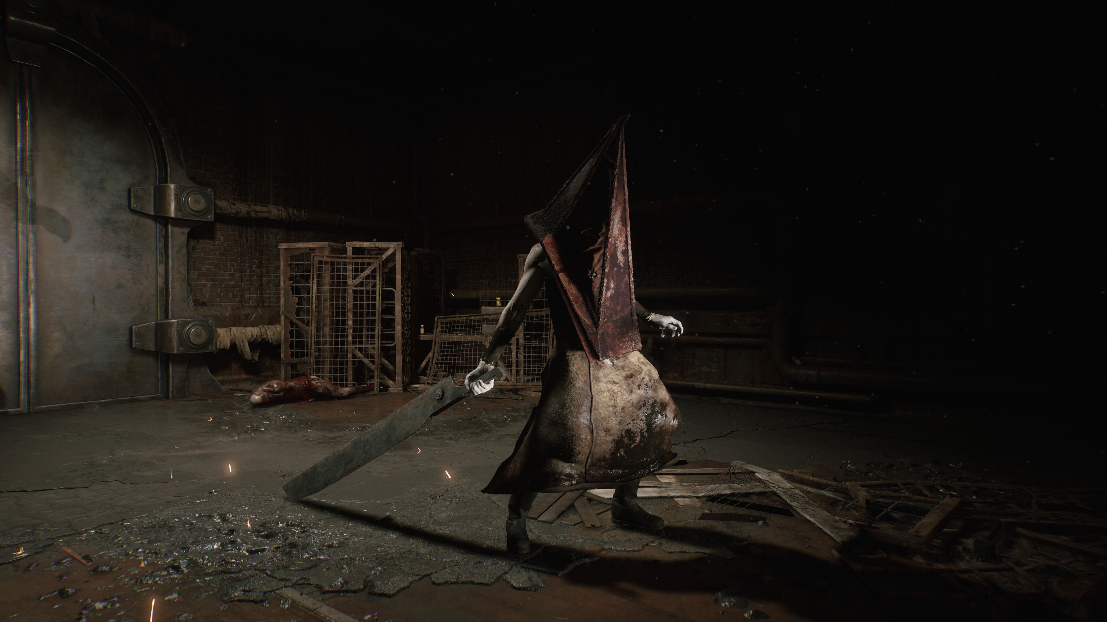 Pyramid Head in Silent Hill 2 remake.