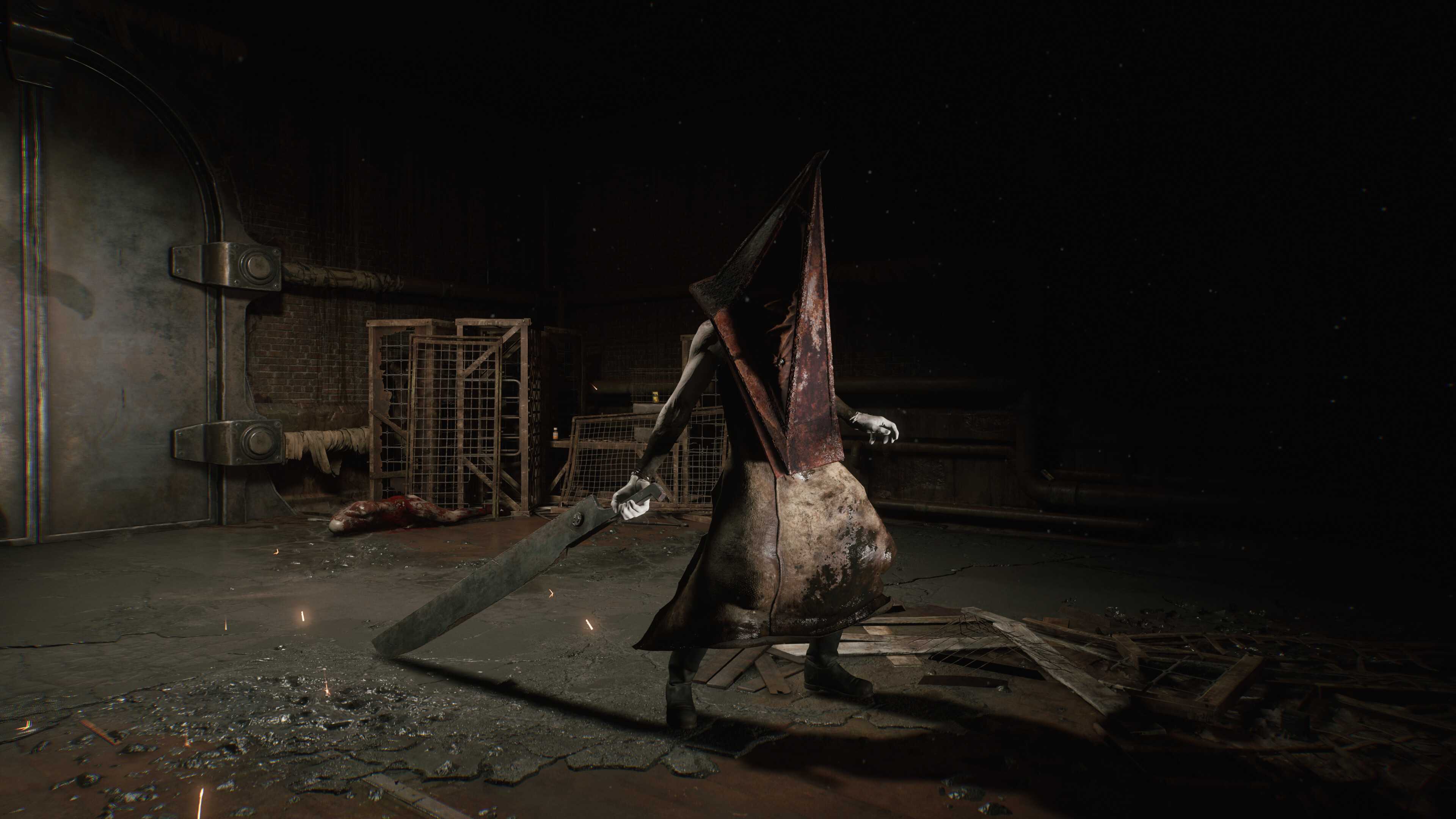 Pyramid Head in Silent Hill 2 remake.