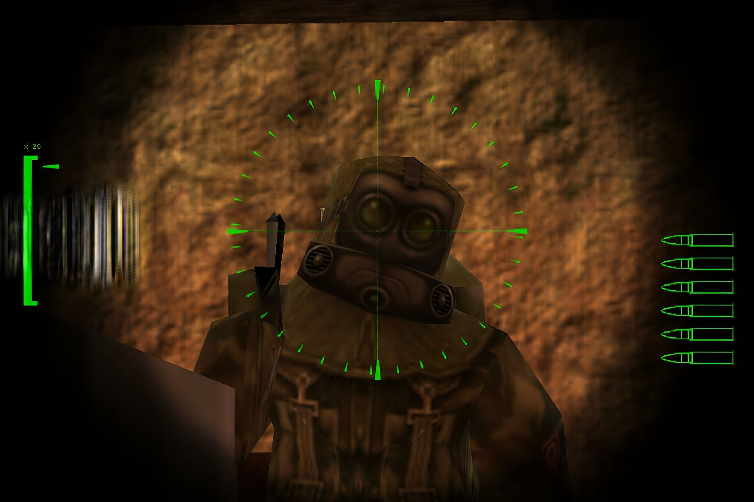 A screenshot from the game Soldier of Fortune.