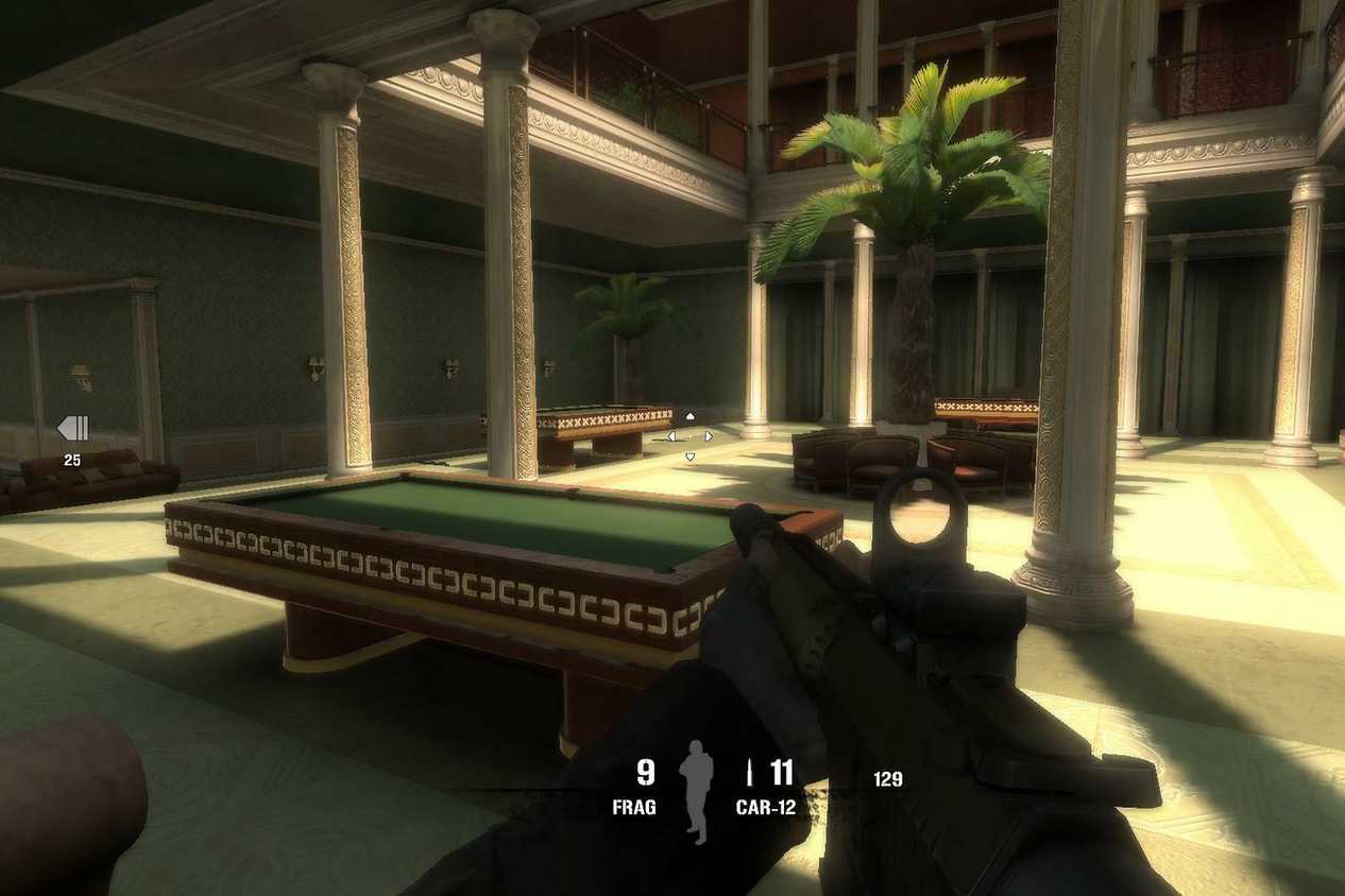 A screenshot from the game Soldier of Fortune Payback.