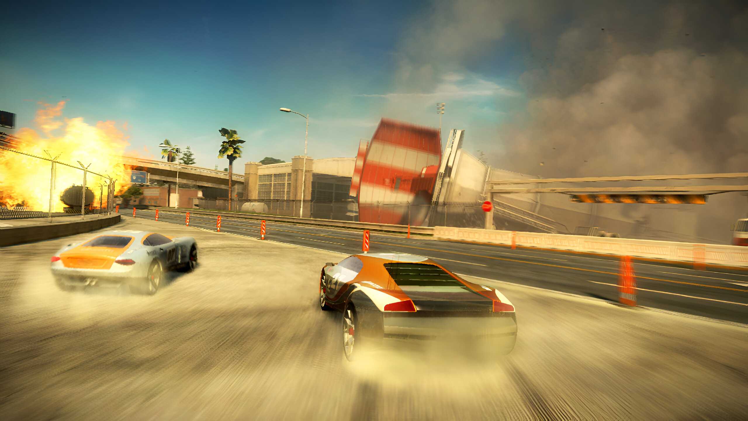 Two cars racing and drifting in Split/Second.