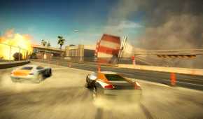 Two cars racing and drifting in Split/Second.