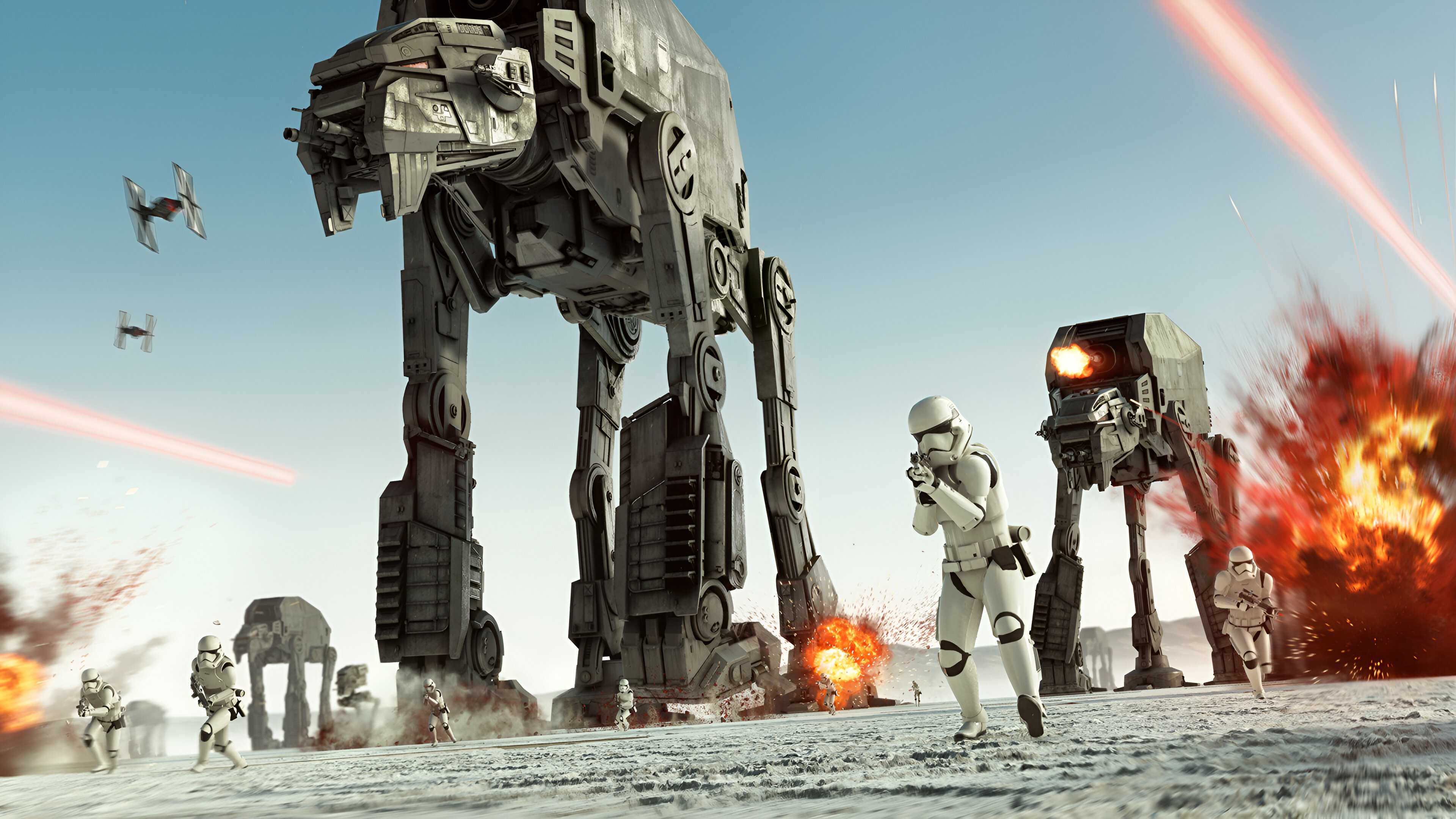AT-AT walkers in Star Wars: Battlefront II.